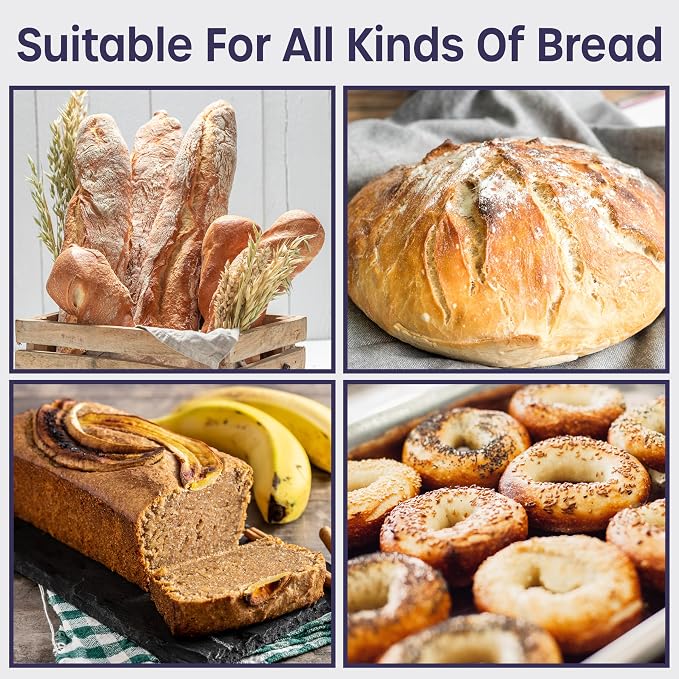 Reusable Plastic Bread Bags - 150 Pack Clear Loaf Bags for Homemade Bread - Perfect for Baked Goods Storage