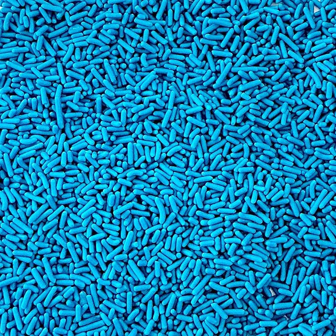Homipooty Blue Soft Jimmies Sprinkles Edible Candy Jimmies Sprinkles for Cake Decorating 78g/2.75oz Cookie Cupcake Topper Ice Cream