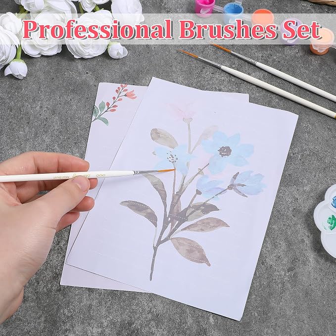 6 Pcs Fine Point Liner Cake Painting Brush Set Cake Brushes Fine Detail Paintbrushes for Cookie Decorating, Icing Pastry, Glitter, Watercolor, Acrylic