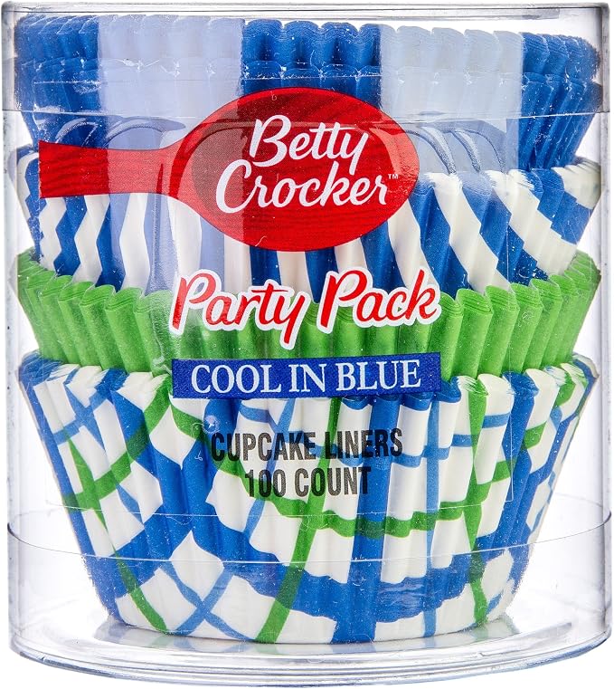Betty Crocker Blue 100-Count Cupcake Liners Cool