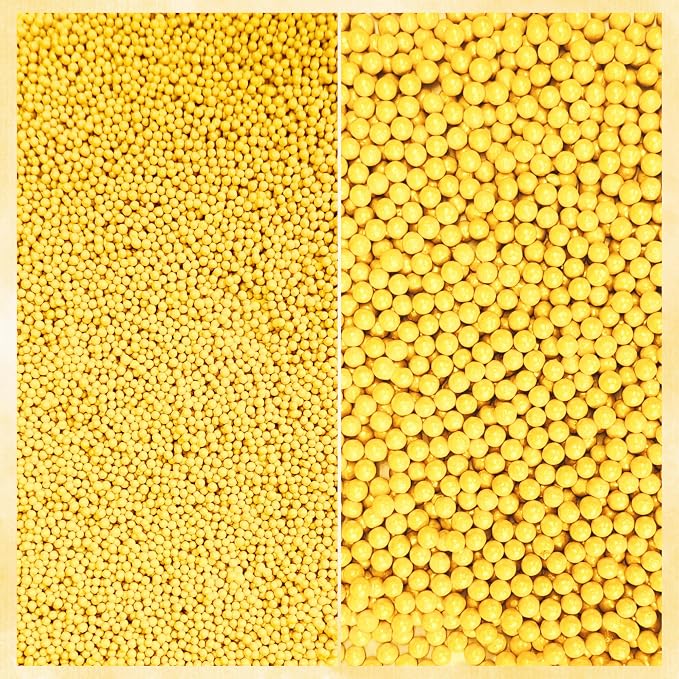 Confect Yellow Sprinkles | Sprinkle for Cakes & Cupcakes Decoration | Galaxy Sprinkles | Assorted Pack of 5 Summer Break Party Celebration Mix Dragees, Jimmies & Sparkling Sugar | Vegan, Gluten-Free, Soy-Free, Dairy-Free, Palm Oil-Free- 5 Oz