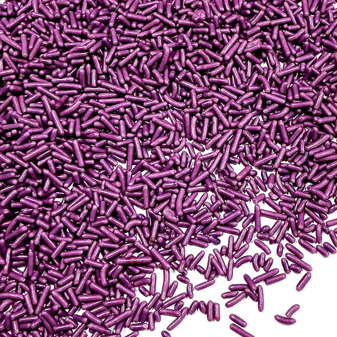 Homipooty Purple Soft Jimmies Sprinkles Edible Candy Jimmies Sprinkles for Cake Decorating 78g/2.75oz Cookie Cupcake Topper Ice Cream