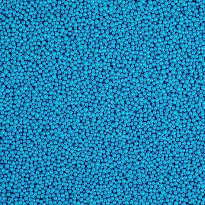 Blue Nonpareils Sprinkles, 2mm Edible Pearls for Cake Decorating, 4.6oz Mini Sugar Pearls for Baking, Cupcake, Cookie, Ice Cream Toppings, Patriotic 4th of July Memorial Day Holiday Party Supplies
