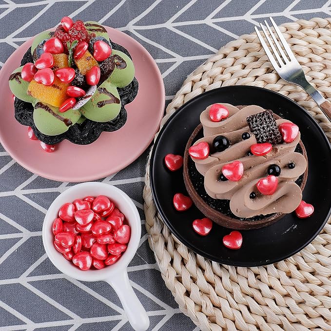 Red Heart Sprinkles, Edible Candy Hearts for Cake Decorating, Cupcakes, Cookies & Desserts, 4.6oz Grinch Red Sprinkles for Christmas, Valentines, Birthday, Wedding, Party, Holiday Baking