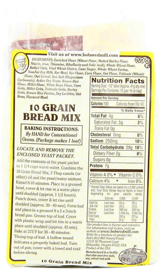Bob's Red Mill 10 Grain Bread Mix, 19 Ounce (Pack of 4)
