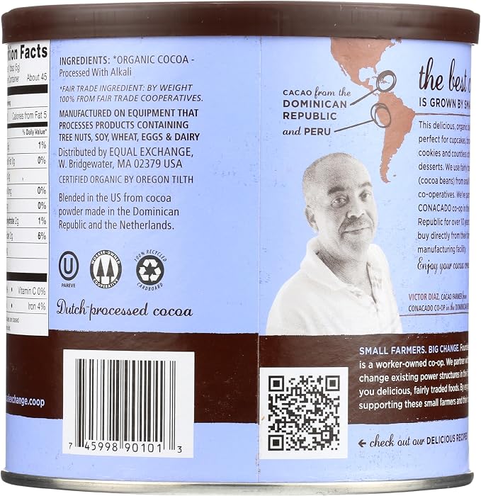 Equal Exchange, Cocoa Powder Baking Unsweetened Organic, 8 Ounce
