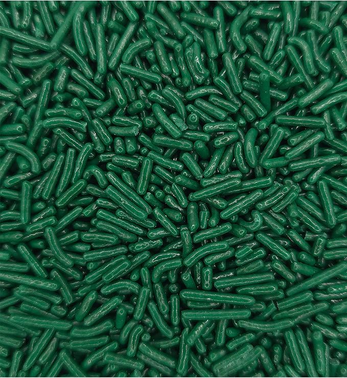 NCS Dark Green Jimmies Edible Sprinkles – Cupcake, Cake & Cookie Decorations, 7 oz