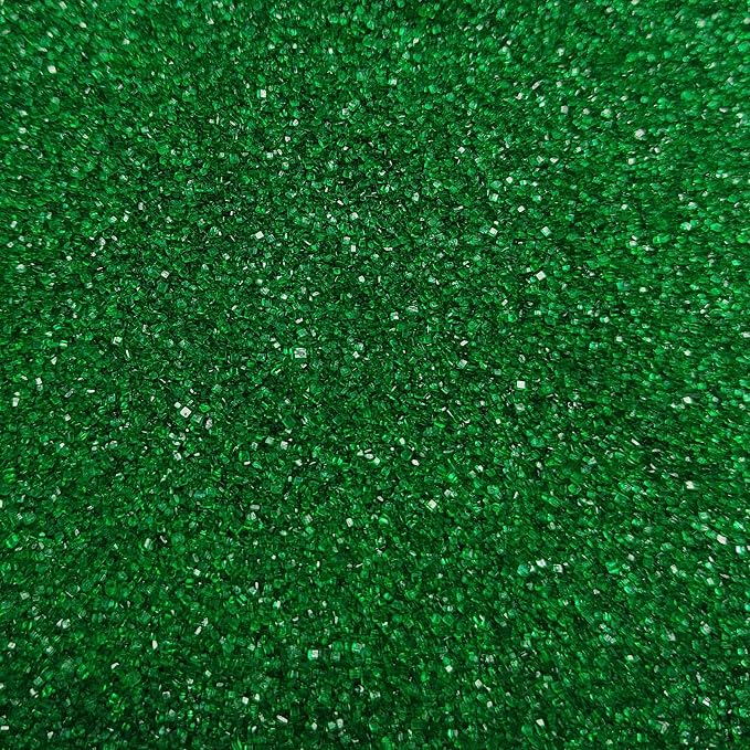 Green Sanding Sugar Sprinkles, Green Sugar Crystals, Edible Sparkling Sprinkles for Cake Cupcake Decorating, Baking Cake Decorations, Cookies Ice Cream Toppings, Wedding Party Christmas Supplies 130g/4.6oz