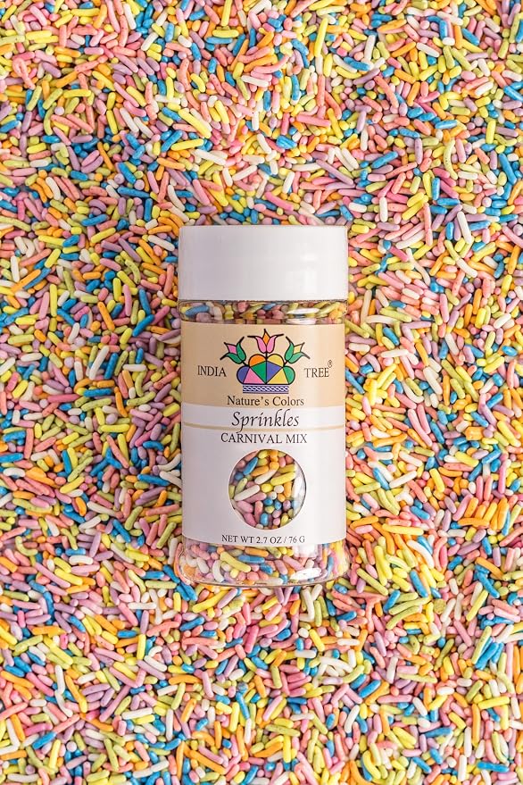 India Tree Nature’s Colors Carnival Sprinkles, 2.7 oz Jar