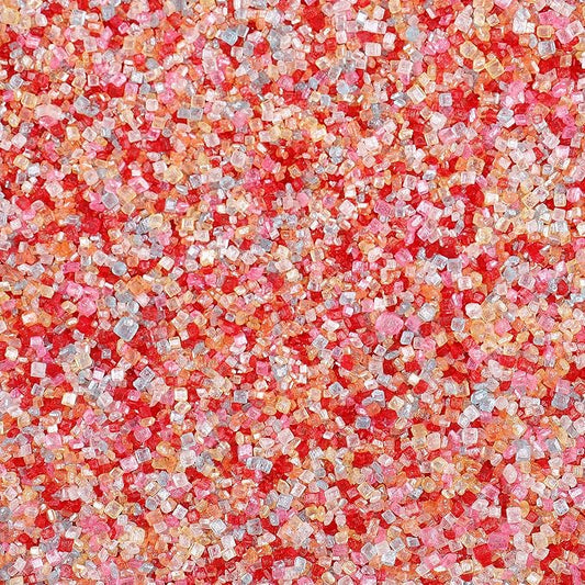 Rainbow Sanding Sugar Sprinkles, 4.6 oz Edible Colorful Red Pink Sugar Crystals for Baking Topping, Cupcakes, Cookies, Ice Cream & Cake Decorating, Wedding Party Birthday Christmas Holiday Supplies