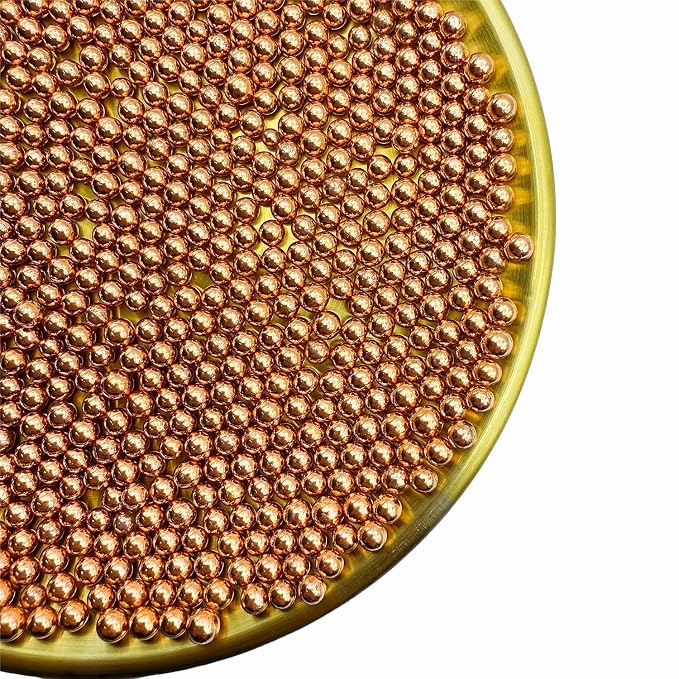 CandiJumpin 4mm Rose Gold Sugar Pearls, Small Edible Pearls Rose Gold Pearl Sprinkles for Cake Decorating Edible Cake Decorations Pearl Sugar Sprinkles Cupcake Toppers Baby Shower Party Birthday Wedding Christmas Supplies 3 OZ