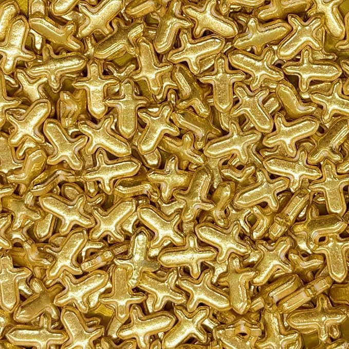 Super Gold Cross Sprinkles Edible Toppers Cake Decorating Mixed Size Cake Decorations Cupcake Toppers Cookie Decorating Perfect for Cakes,Cupcakes,Desserts Toppings 3OZ