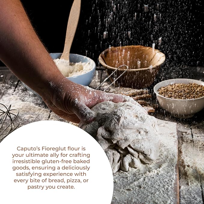 Antimo Caputo Gluten Free Pizza Flour 2.2lb - All Natural Multi Purpose Flour & Starch Blend for Baking Pizza, Bread, & Pasta