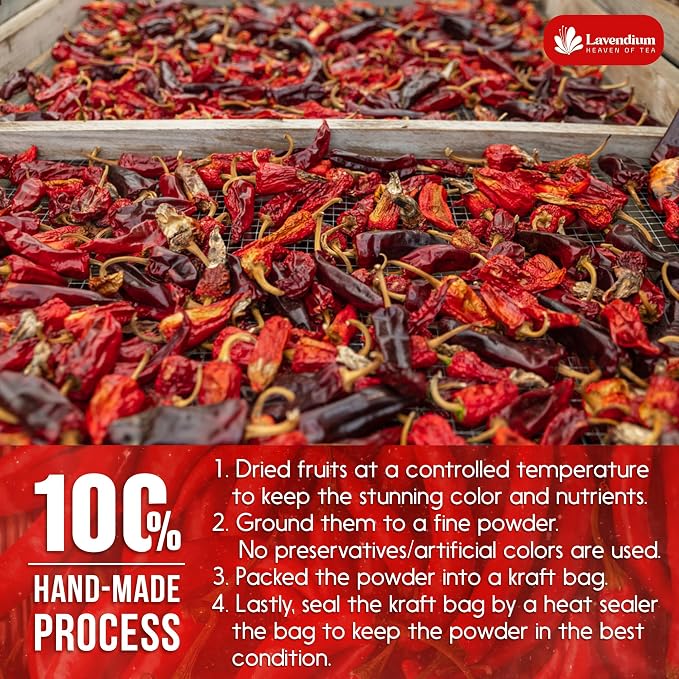 Lavendium, Premium 25oz Cayenne Pepper Powder, 100% Natural & Pure Ground Cayenne Pepper, No Additives or Preservatives, Non-GMO, Plant-Based & Vegan, Perfect for Seasoning, Marinades, Chili & BBQ Rubs