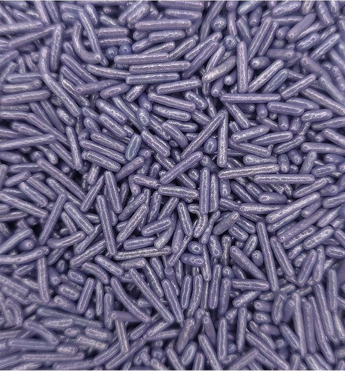 NCS Pearlized Lavender Jimmies Edible Sprinkles – Cupcake, Cake & Cookie Decorations, 7 oz