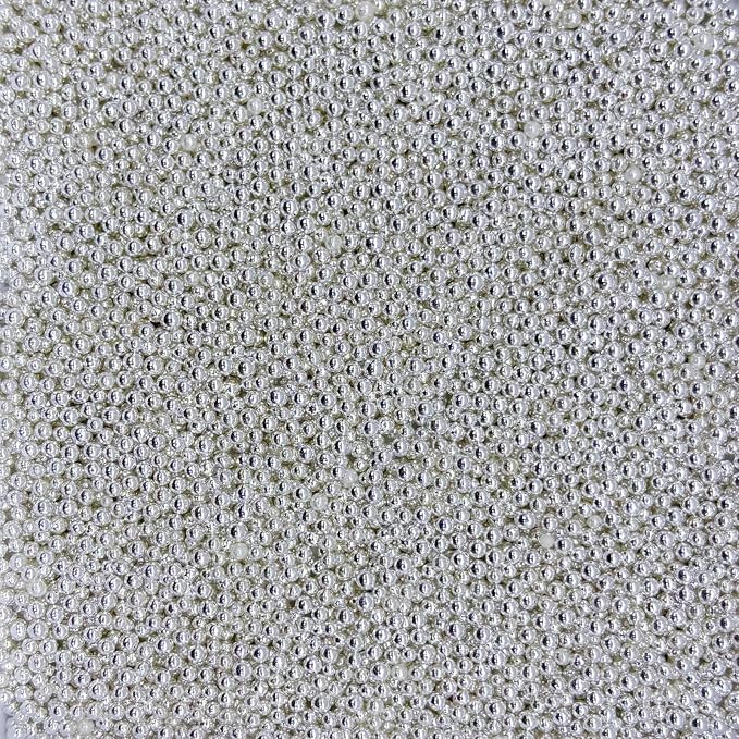 Dynastang 2mm Silver Pearls Sprinkles Edible Pearls Cake Decorating Stars Cake Decorations Cupcake Toppers Cookie Decorating Perfect for Cakes, Cupcakes, Desserts Toppings 3OZ