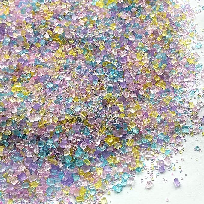 Edible Pastel Sanding Sparkling Course Sugar Sprinkles 142g/ 5.01oz Pastel Sprinkles Sanding Sugar for Baking, Cookies, Cupcakes, Ice Cream Topping and Rimming Sugar