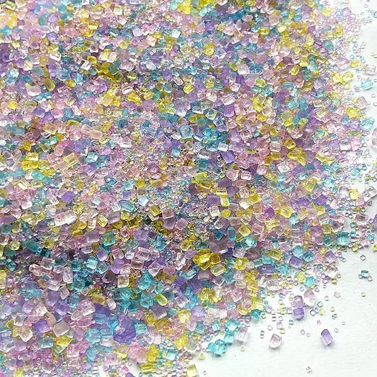 Edible Pastel Sanding Sparkling Course Sugar Sprinkles 142g/ 5.01oz Pastel Sprinkles Sanding Sugar for Baking, Cookies, Cupcakes, Ice Cream Topping and Rimming Sugar
