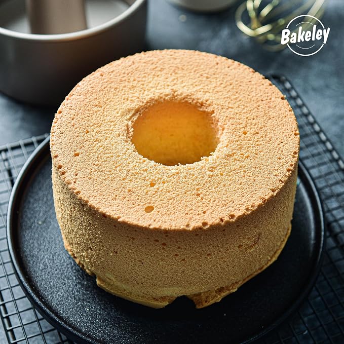 Angel Food Cake Pan, 6-Inch with Removable Loose Bottom Non-Stick Chiffon Tube Pan for Oven and Instant Pot Baking (Champagne Gold)