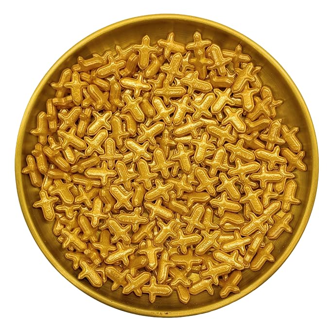 Gold Cross Sprinkles Edible Toppers Cake Decorating Mixed Size Cake Decorations Cupcake Toppers Cookie Decorating Perfect for Cakes,Cupcakes,Desserts Toppings 3OZ