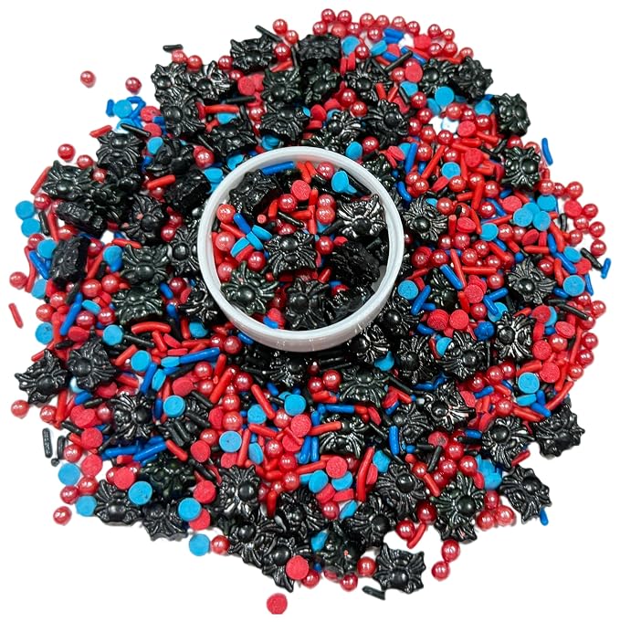 Sentovac Spiders and Pearls Mixing Cake Sprinkles Cake and Cupcake Topper Decorations Sprinkles Cookie and Ice Cream Topper Decoration Supplies 3.53OZ