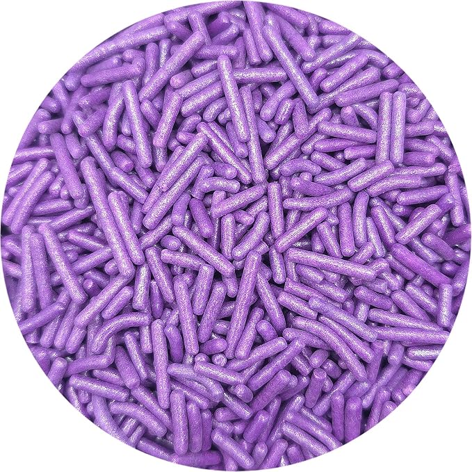 NCS Pearlized Purple Jimmies Edible Sprinkles – Cupcake, Cake & Cookie Decorations, 7 oz