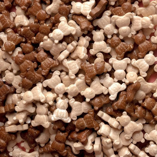 Oasis Supply Baby Shower Sprinkles & Sugar Shapes – Edible Decorations for Cakes, Cupcakes, and Cookies – Gender Reveal, Boy, Girl, and Neutral Party Baking Decorations - Teddy Bears