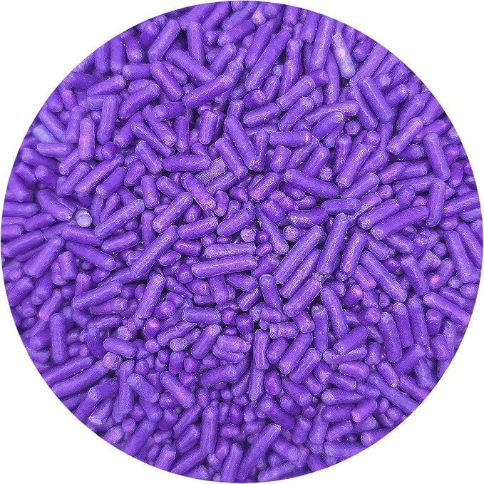 NCS Lavender Purple Jimmies Edible Sprinkles – Cupcake, Cake & Cookie Decorations, 7 oz