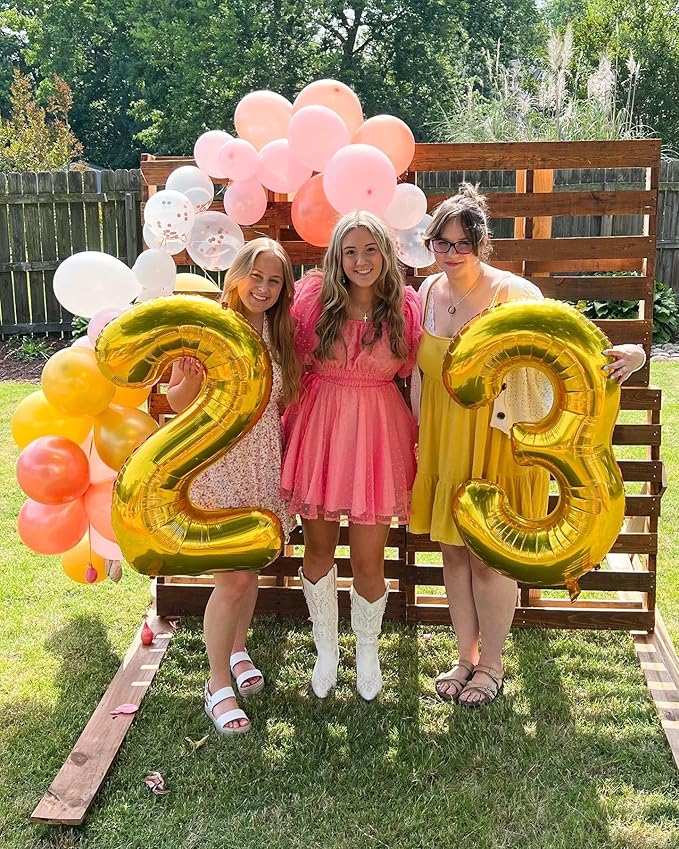 Gold Number 70 Balloon 40 inch, 70 Number Balloons, 70th Gold Birthday Decorations, 70 Year Old Women Men Golden Party Supplies