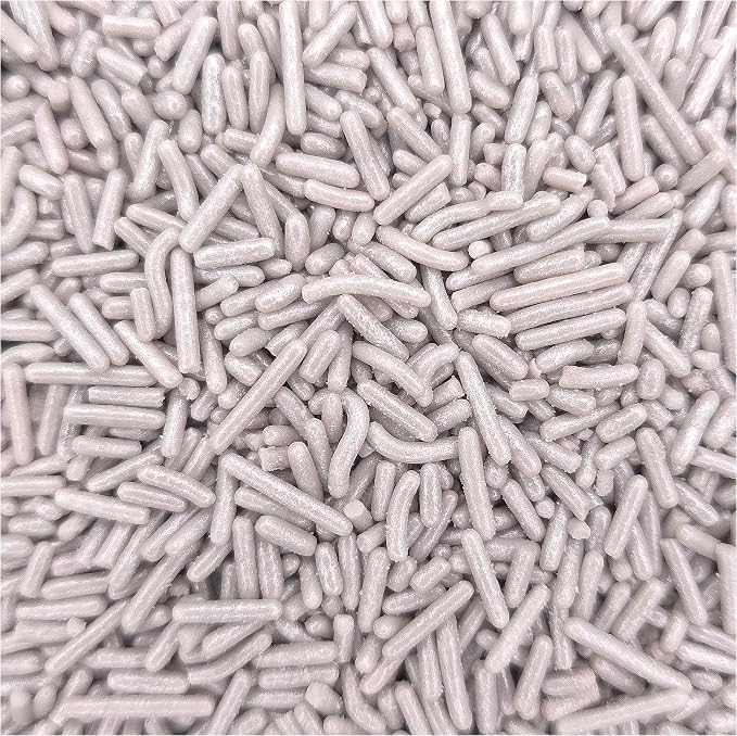 NCS Gray Jimmies Edible Sprinkles – Cupcake, Cake & Cookie Decorations, 7 oz