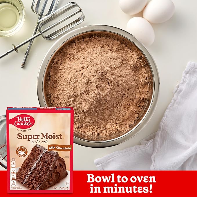 Betty Crocker Favorites Super Moist, Milk Chocolate, Cake Mix, 13.25 oz (Pack of 12)