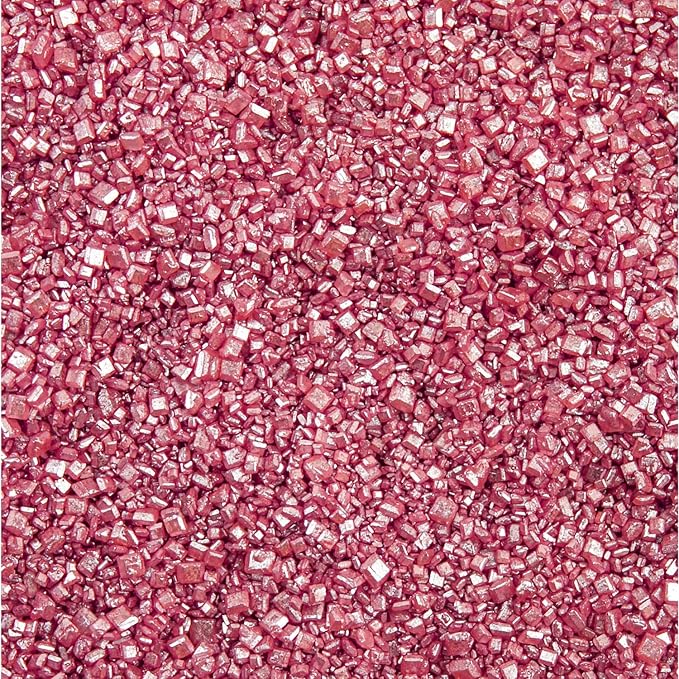 Brew Glitter - Red Pearl Rimming Sugar (1LB, 1x Resealable Bag) Cocktail Garnish for Mixed Drinks & Refreshments