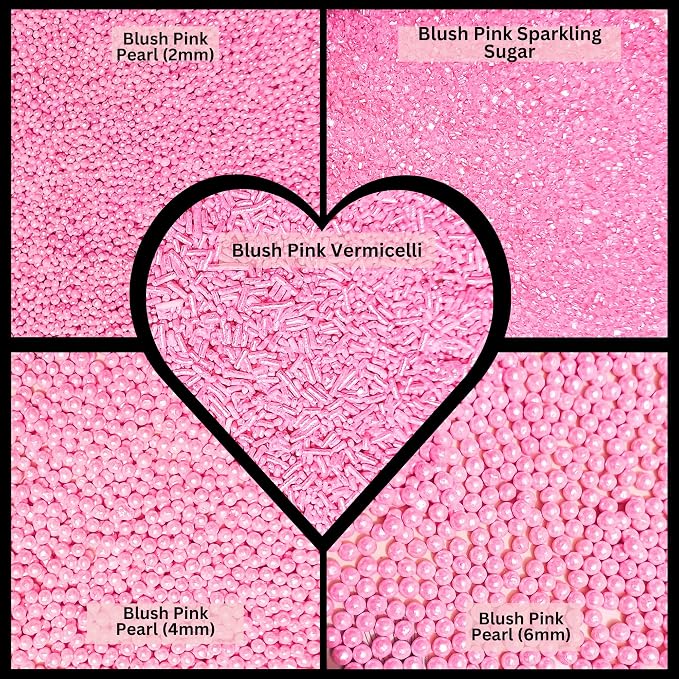 Confect Sprinkles for Cakes & Cupcakes – Assorted Pack of 5 Girly Dream Baby Shower Pearl Sprinkles –Edible Cake Topping for Cupcakes, Cookies, Desserts – Celebration Baking Decoration – Vegan, Gluten-Free, Nut-Free, Soy-Free, Dairy-Free , Handcrafted ...
