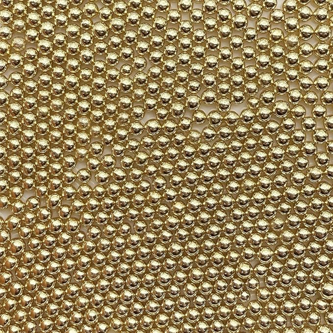 CandiJumpin 4mm Gold Sugar Pearls, Small Edible Pearls Gold Pearl Sprinkles for Cake Decorating Edible Cake Decorations Pearl Sugar Sprinkles Cupcake Toppers Baby Shower Party Birthday Wedding Christmas Supplies 3 OZ
