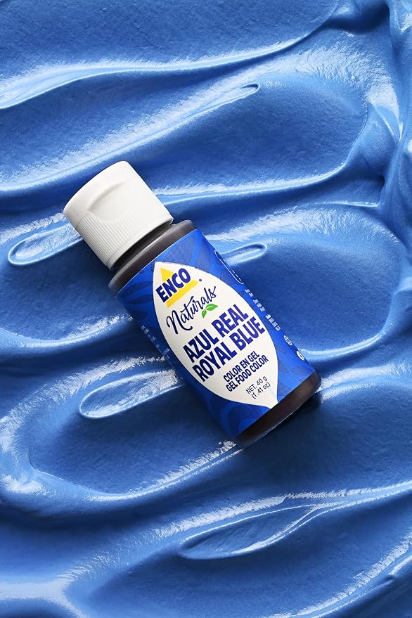 ENCO Natural Food Coloring Gel Royal Blue (1.41 oz) – No Artificial Dyes, Vibrant Colors for Icing, Buttercream & Fondant – Kosher & Vegan Colors – Baking & Cake Decorating