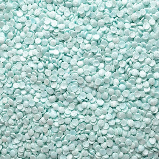 Oasis Supply Baby Shower Sprinkles & Sugar Shapes – Edible Decorations for Cakes, Cupcakes, and Cookies – Gender Reveal, Boy, Girl, and Neutral Party Baking Decorations - Blue Pearl Quin Sprinkles