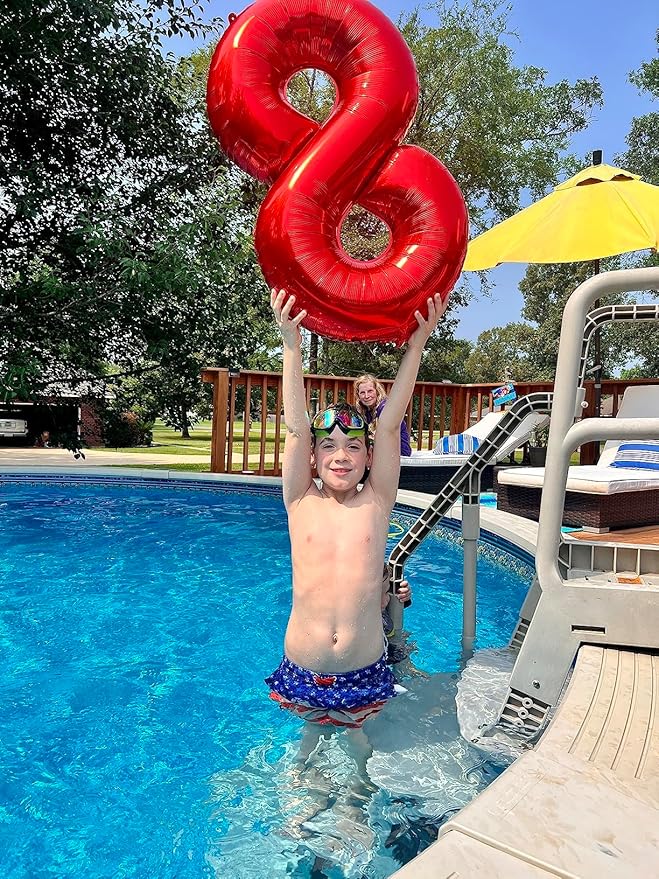 40 Inch Red Numbers 9 Balloon, Balloons Decorations for 9 19 90 Birthday Party, Engagement, Wedding, Graduations, Photo Shoot Supplies