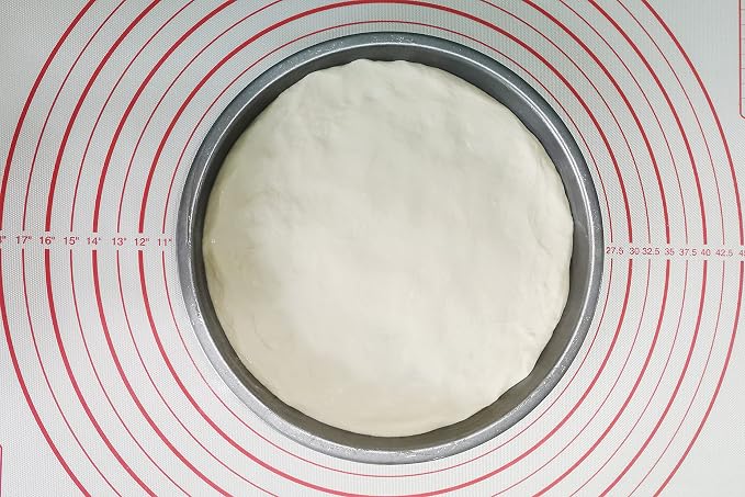 Yansumi Silicone Pastry Mat Extra Large Non-Slip Mat for Rolling Dough Pie Crust and Baking Non-Stick with Measurements (Red, 24"L x 16"W)