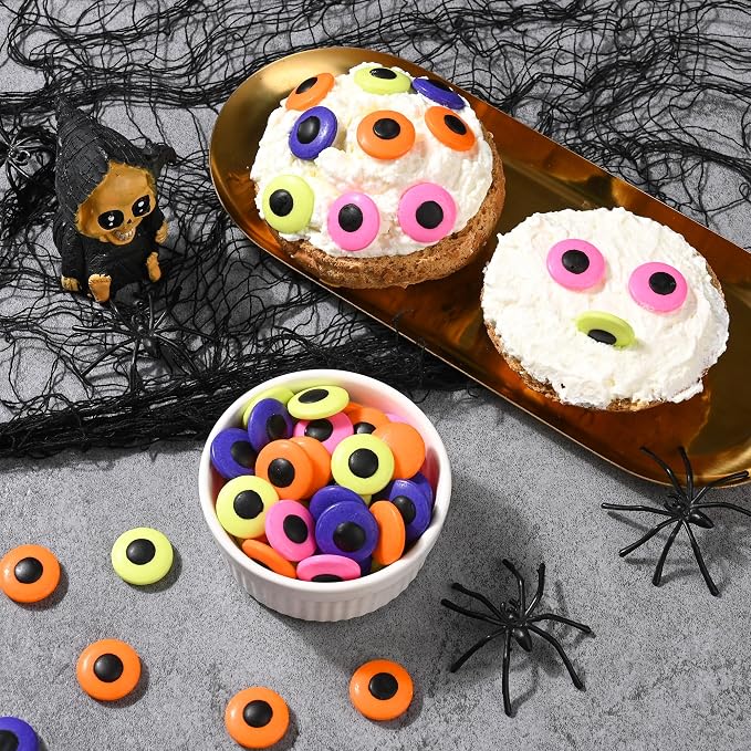 Bayep Rainbow Sprinkles for Cake Decorating Big Eyeball Candy for Ice Cream, Cookies, Baking, Cupcake Topper Colorful Sprinkles Perfect for Birthday Party Halloween Holiday Supplies 3.52 Ounce