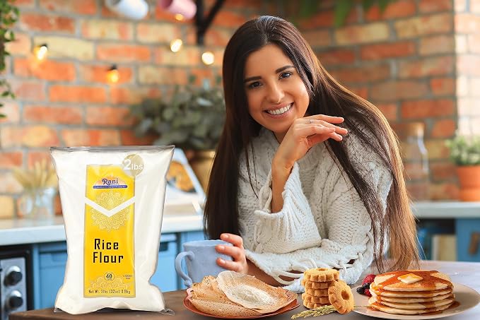 Rani Rice (White) Flour 32oz (2lbs) 908g ~ All Natural | Gluten Friendly | Vegan | NON-GMO | Kosher | Indian Origin