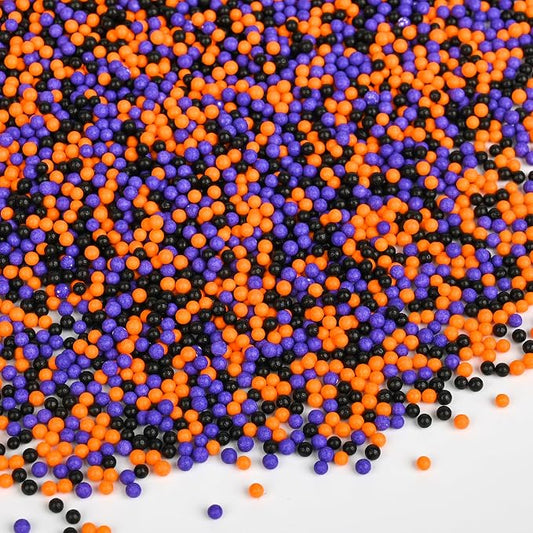 Nonpareils Sprinkles for Cake Decorating, Black & Orange Purple Sprinkles Perfect for Cupcake Toppers Wedding Party Valentines Halloween Christmas Supplies 3.52 Ounce