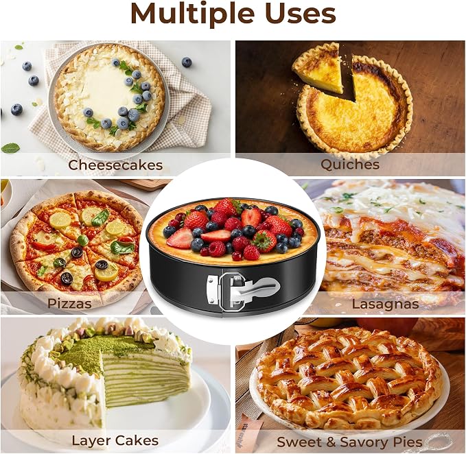 10 Inch Springform Pan, Nonstick & Leakproof | Cheesecake Pan with Removable Bottom, Easy Release for Baking