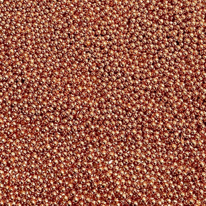 Homipooty Nonpareils Sprinkles Edible Rose Gold Pearl Sugar sprinkles 110g/3.88oz 2mm Mini Pearls for Cake Decorating Cupcake Topper and Cookie Ice Cream Valentines Day Halloween Christmas Supplies