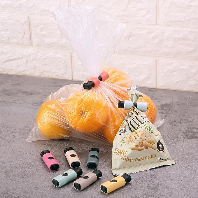 Mr. Pen- Squeeze and Lock Bread Bag Clips, 2.4 Inch, 8 Pack | Multicolor Squeeze Lock Clips, Reusable Bag Closures for Bread, Snacks, Coffee, Food Storage, Fits Thick and Thin Bags