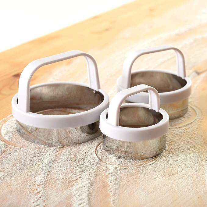 Norpro Biscuit/Cookie Cutters, Set of 3, As Shown (Pack of 2)