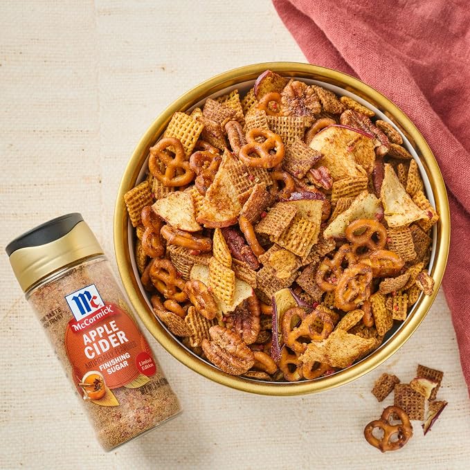 McCormick Finishing Sugar, Apple Cider, Limited Edition, Sweet Blend of Tart Apple and Warm Spices, For French Toast, Cookies, Muffins, Pancakes, Donuts, and More, 3.61 oz (Pack of 2)
