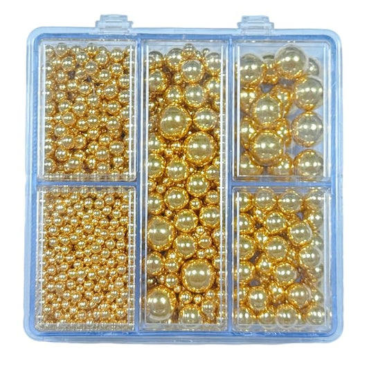 Sentovac Gold Nonpareils Pearls Mixing Cake Sprinkles Cake and Cupcake Topper Decorations Sprinkles for Decorating Party Supplies