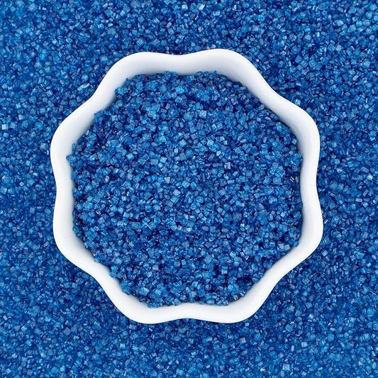 Blue Sanding Sugar | Royal Blue Sprinkles | Edible Coarse Sugar Crystals | For Baking Dessert Decorating, Cake, Cupcake, Cookie, Ice Cream | 4th of July Graduation Holiday Party | 4.6 Ounces