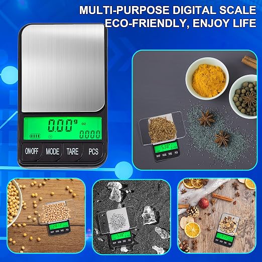 American Weigh Scales Digital Pocket Scale AC Series 1200g x 0.1g | High Precision 0.1g Accuracy Mini Gram Scale for Kitchen, Lab, Jewelry, Coin Scale, Small Digital Gram Scale Portable Travel Scale