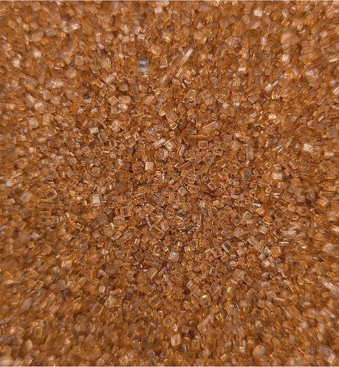 NCS Brown Coarse Sanding Sugar, Crystal Decorating Sugar for Baking & Drink Rims, 7 oz